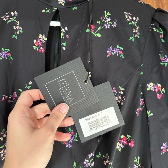 MAC DUGGAL Long Sleeve Keyhole Fit And Flare Midi Dress - Picture 6 of 7